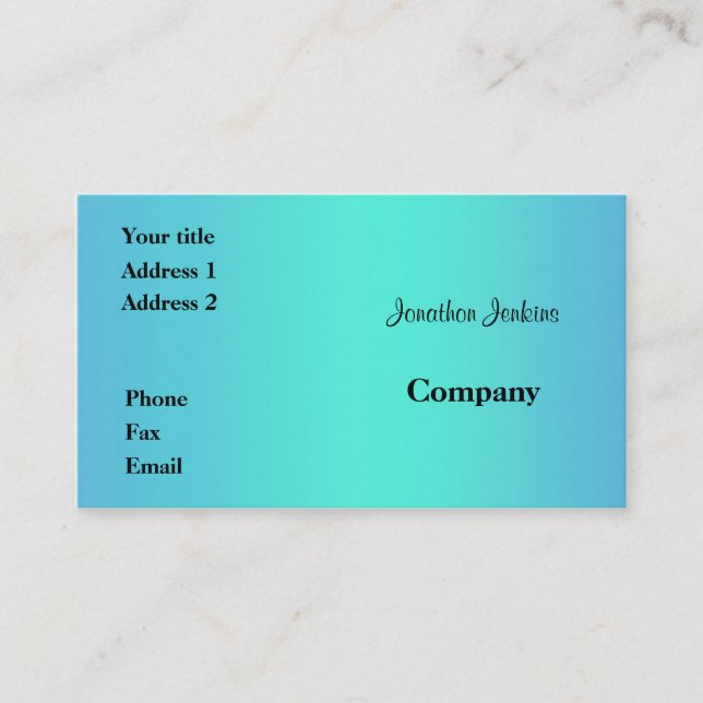 Blue Business Card (Front)