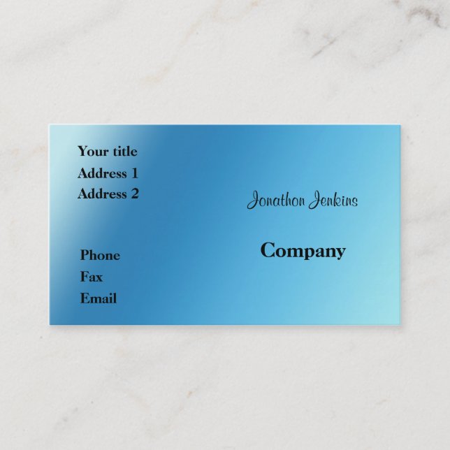 Blue Business Card (Front)