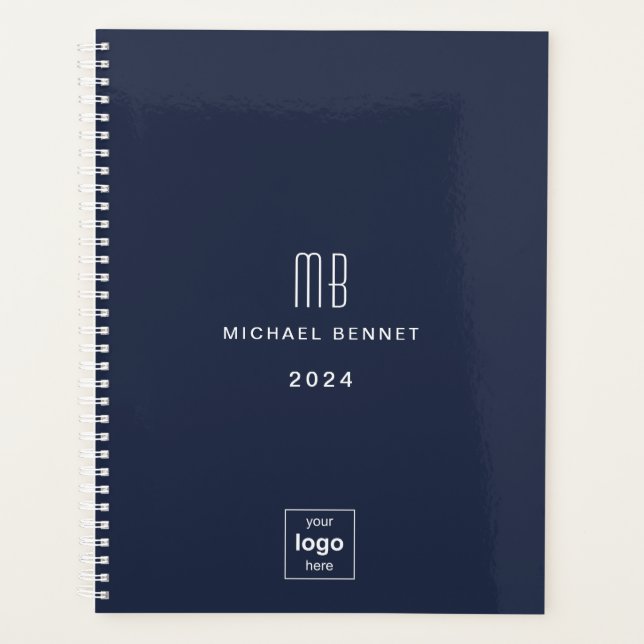 Blue Business Logo 2024  Planner (Front)