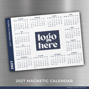 Blue Business Logo 2027 Magnetic Calendar