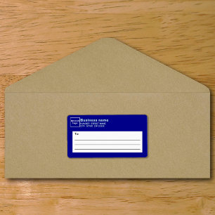 Blue Business Shipping Label