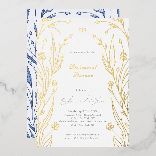 Blue Buttercup Rehearsal Dinner (Front/Back)