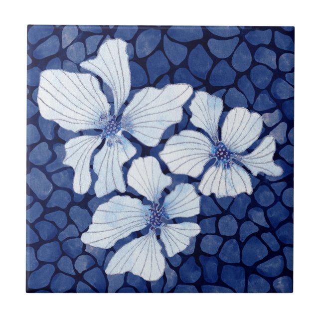 Blue Buttercups Tile (Front)