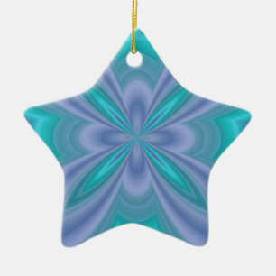 Blue Butterflies Abstract Ceramic Tree Decoration