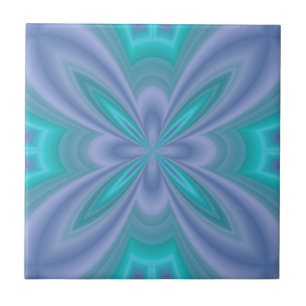Blue Butterflies Abstract Tile
