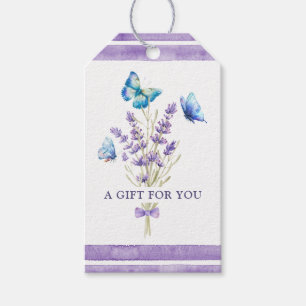 Blue Butterflies and Lavender Gift Tag