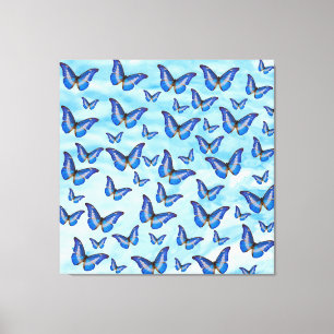 Blue Butterflies Canvas Print