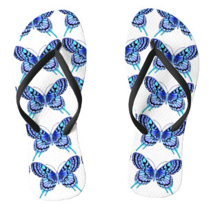 blue butterflies design jandals
