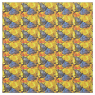 Blue Butterflies Fabric