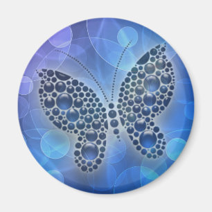 blue butterflies magnet