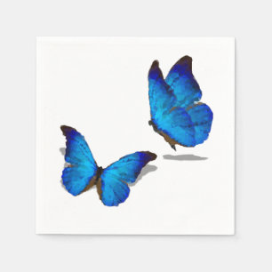 Blue Butterflies Napkin