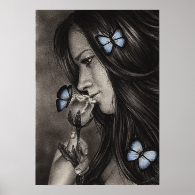 Blue Butterflies Poster (Front)