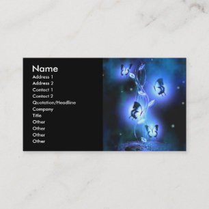 Blue Butterflies Profile Card