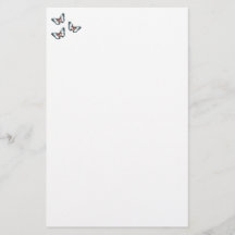 Blue Butterflies stationary