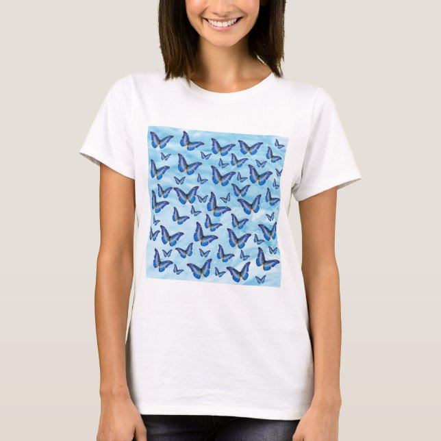 Blue Butterflies T-Shirt (Front)