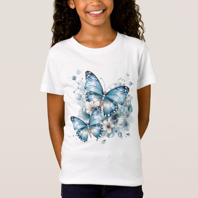 Blue Butterflies T-Shirt (Front)