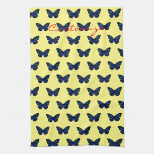 Blue butterflies Thunder_Cove Kitchen Towel