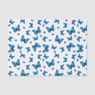Blue butterflies tissue paper