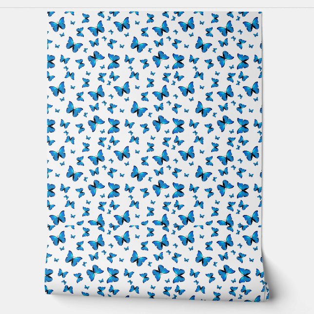 Blue butterflies  wallpaper (Unrolling)
