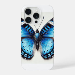 Blue butterfly 180924IREF201 - Watercolor iPhone 15 Pro Case