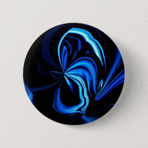 Blue Butterfly Abstract 6 Cm Round Badge