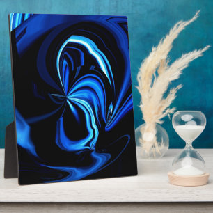 Blue Butterfly Abstract Plaque