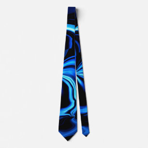 Blue Butterfly Abstract Tie