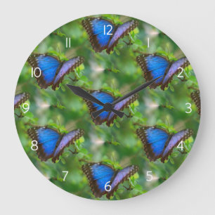 Blue Butterfly Acrylic Wall Clock
