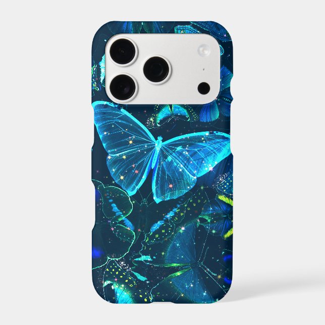 Blue Butterfly Aesthetic Dark Elegant Nature  (Back)