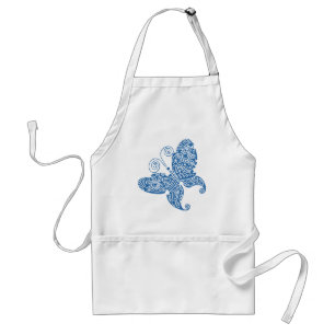 Blue Butterfly Apron