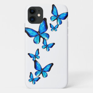 Blue butterfly aqua watercolor Case-Mate iPhone case