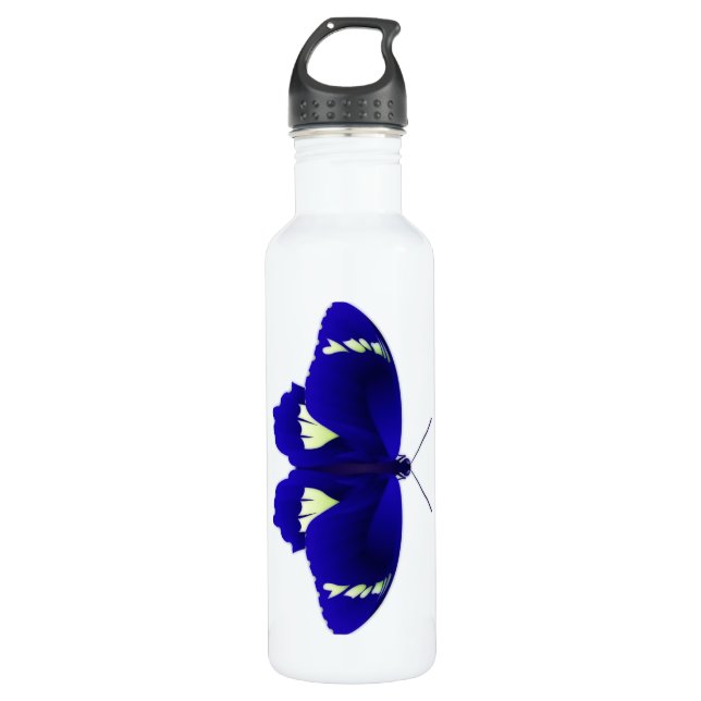 Blue Butterfly Art 710 Ml Water Bottle (Front)