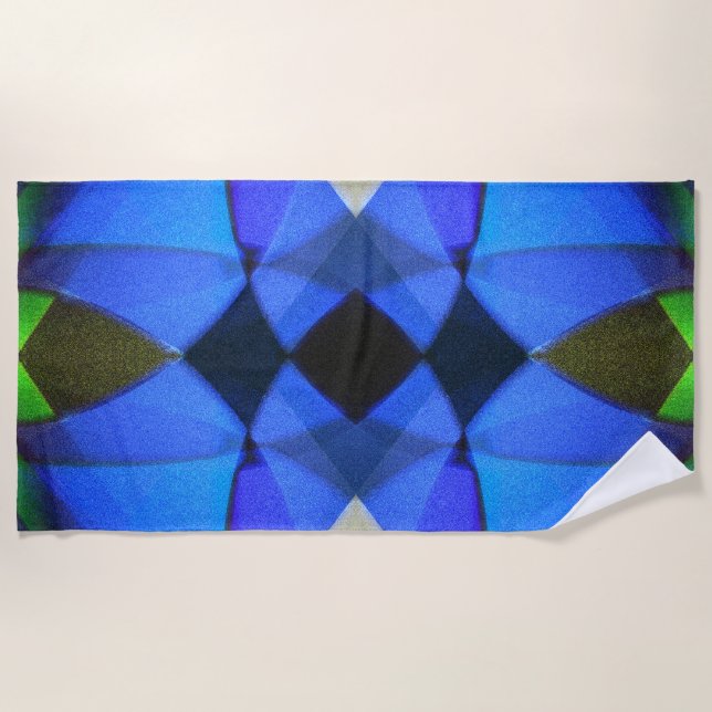 Blue Butterfly Beach Towel (Front)