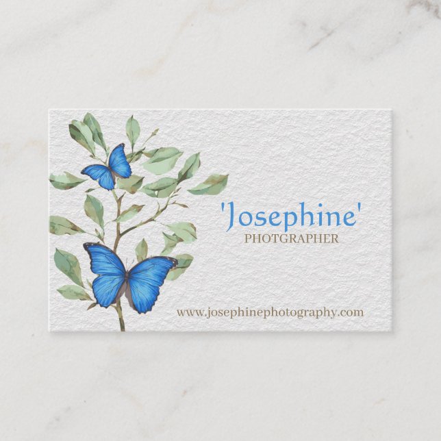Blue Butterfly - Business Card (Front)