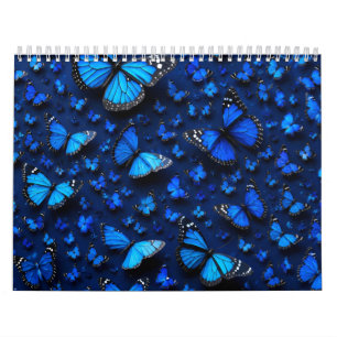 blue butterfly calendar