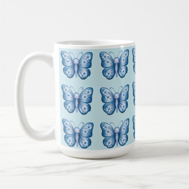 Blue Butterfly Coffee Mug (Left)