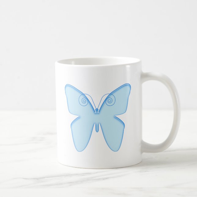 Blue Butterfly Coffee Mug (Right)