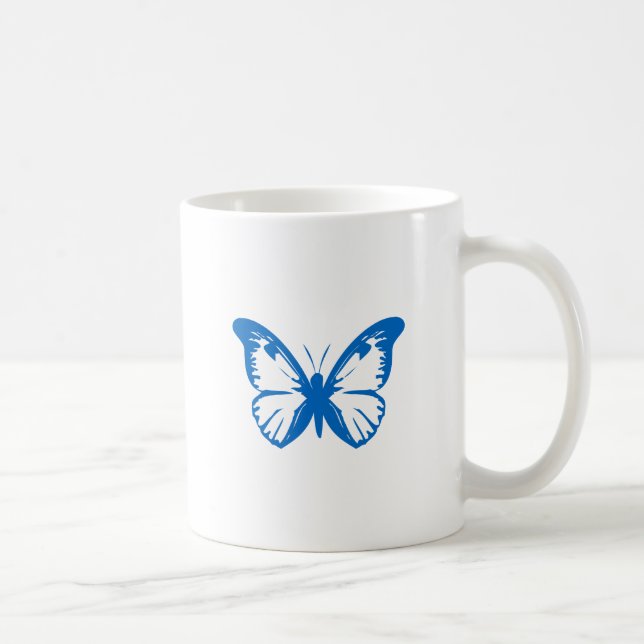Blue Butterfly Coffee Mug (Right)