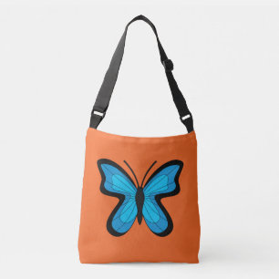 Blue Butterfly Crossbody Bag