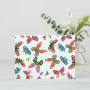 Blue Butterfly design thank you card