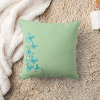 Blue Butterfly Dreams – Cute Nature & Freedom Desi Cushion