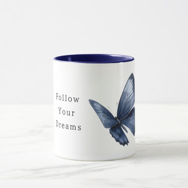 Blue Butterfly Dreams Mug (Center)