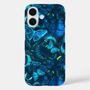 Blue Butterfly dreamy Aesthetic Celestial fantasy iPhone 16 Case