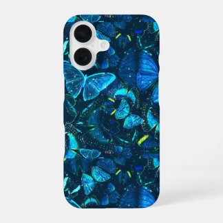 Blue Butterfly dreamy Aesthetic Celestial fantasy iPhone 16 Case