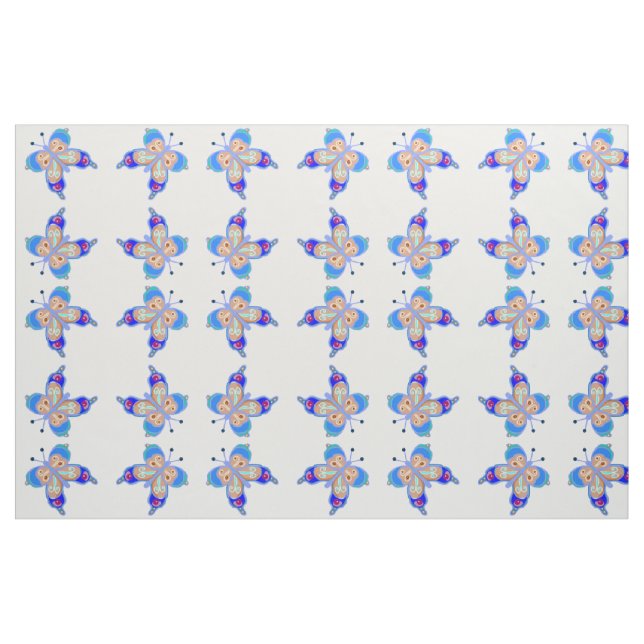 Blue butterfly fabric (Fat Quarter)
