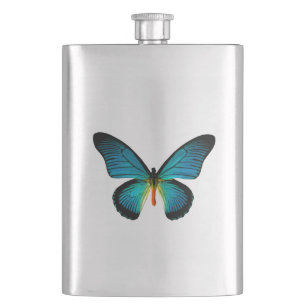 Blue Butterfly Flask