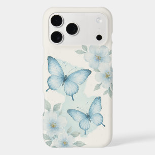 Blue Butterfly Floral Aesthetic Pattern