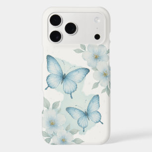 Blue Butterfly Floral Aesthetic Pattern