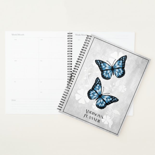 Blue Butterfly Floral Planner (Display)