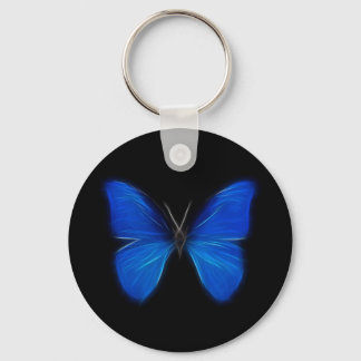 Blue Butterfly Flying Insect Key Ring